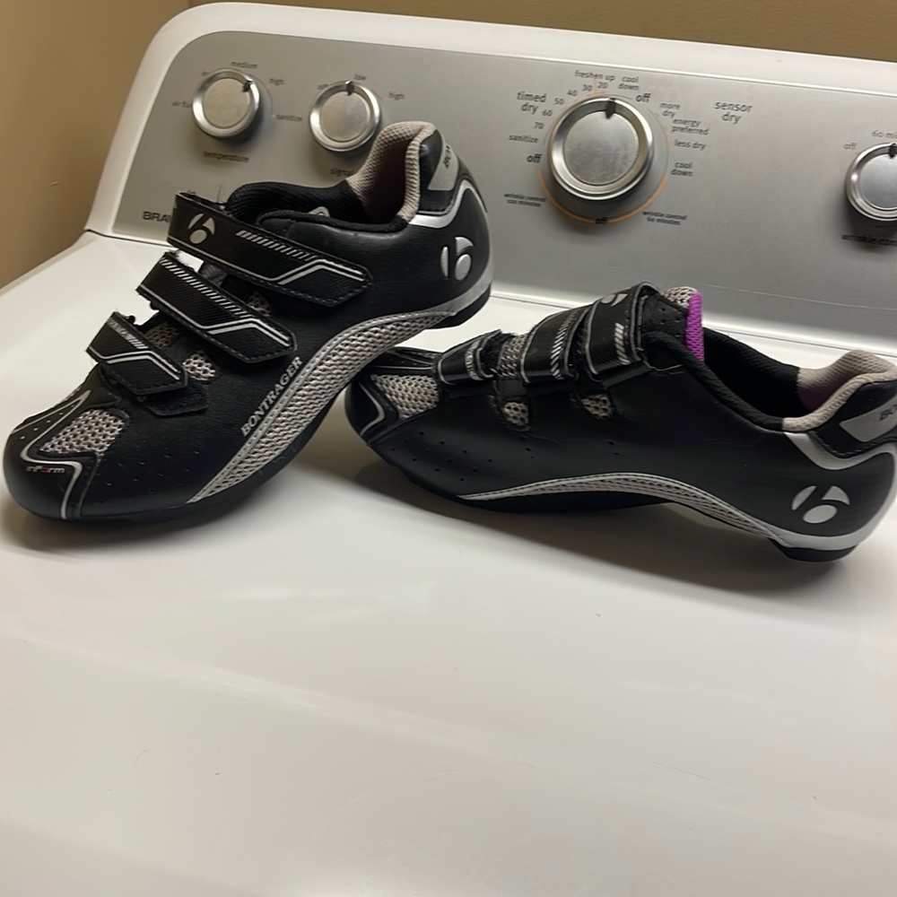Bontrager indoor cycling shoes - clip can be changed out for an outdoor bike.